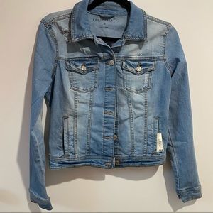NWOT Aeropostale distressed light wash jean jacket